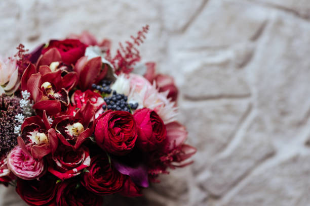 istock Pink rose flowers bouquet on light background 1093952882