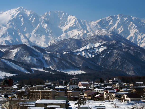Snow country of Japan【Hakuba Village】 Snow country of Japan.【Hakuba Village】 雪 stock pictures, royalty-free photos & images