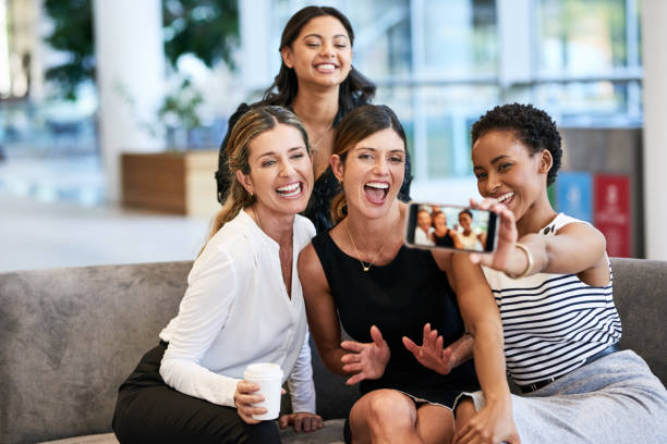 istock Celebrating women in charge with a selfie 1093966546