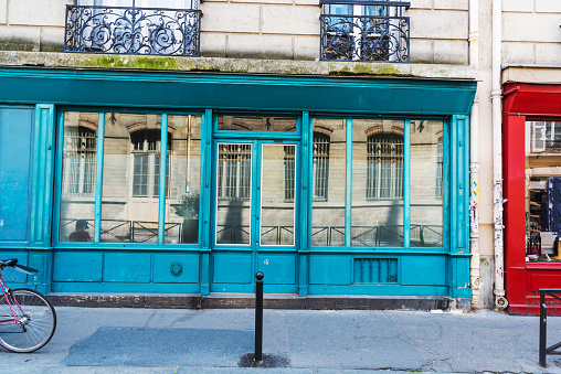 Colorful shop windows in Montmartre neighborhood. Paris, France