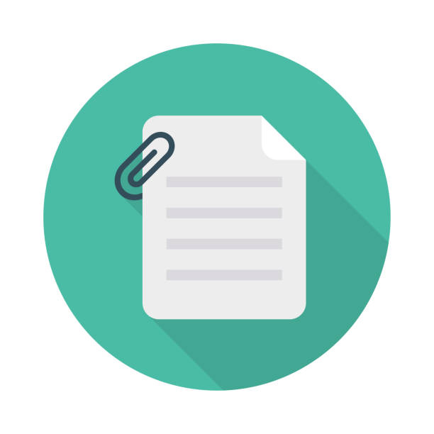 illustrazioni stock, clip art, cartoni animati e icone di tendenza di allegare file documento - documenti