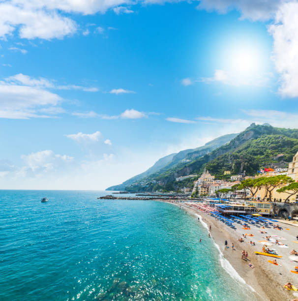 istock World famous Amalfi coast on a sunny summer day 1093968088