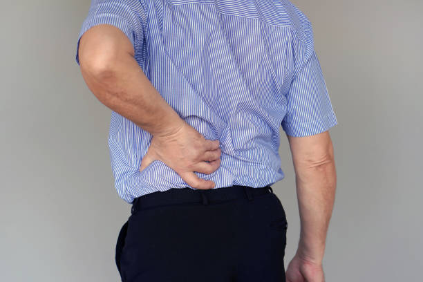 istock Elderly man, pain at lower back. 1093969230
