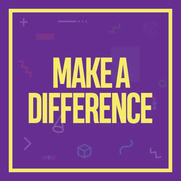 Vector illustration of Make a Difference. Inspiring Creative Motivation Quote Poster Template. Vector Typography - Illustration