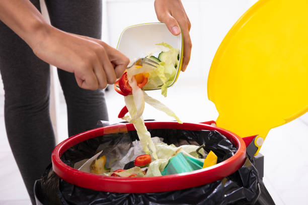 istock Woman Throwing Salad In Trash Bin 1093972198