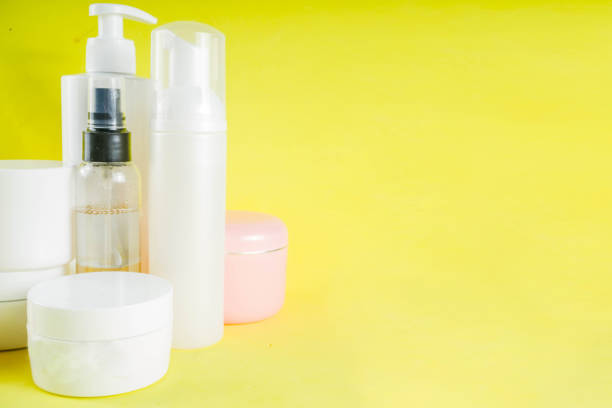 istock Personal care concept, cosmetics bottles, jar 1093976020