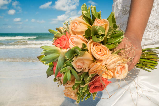 Bouquet, Wedding Dress, Flower, Holding, Summer