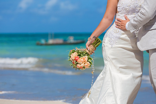 Bouquet, Wedding Dress, Flower, Holding, Summer