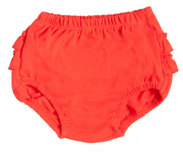istock Red Baby panties on white background 1093984680