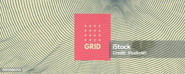 Trendy Abstract Background Array With Dynamic Particles Modern Science Or Technology Element Cyberspace Grid Illustration Vector Composition Stock Illustration - Download Image Now