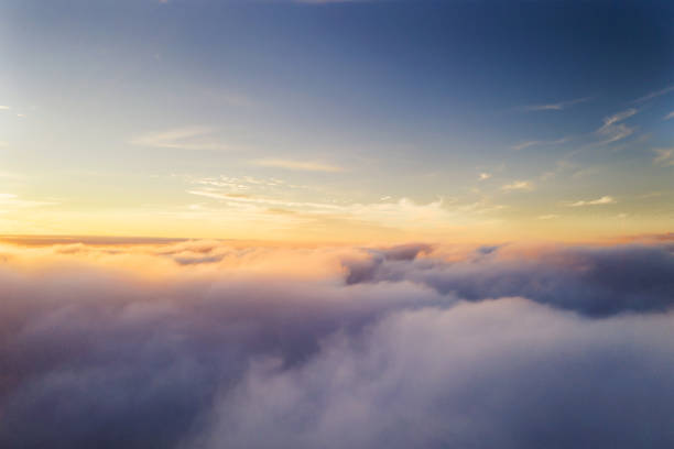 istock Beautiful sunrise cloudy sky from aerial view 1093993146