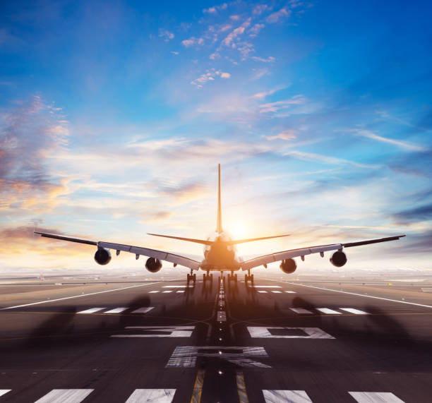 istock Huge two storeys commercial jetliner taking of runway 1093993468