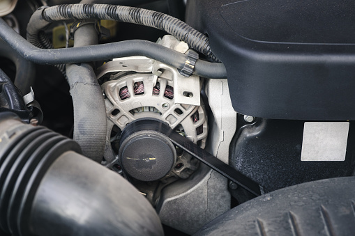 Alternator in dirty car engine room