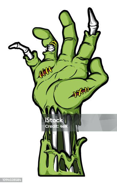Severed Zombie Hand Halloween Illustration Stock Illustration ...