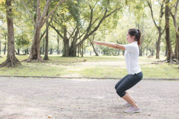 istock Strong healthy concept, women exercise in park 1094032234