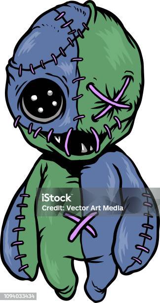 Voodoo Doll Stock Illustration - Download Image Now - Horror, Sewing Needle, Spooky
