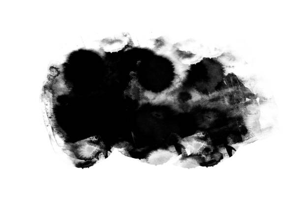 istock Black color graphic patches graphic brush strokes design effect element for background 1094044112