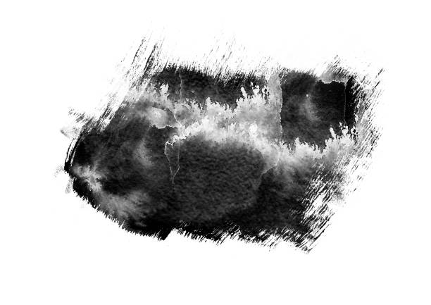 istock Black color graphic patches graphic brush strokes design effect element for background 1094044910