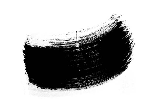 istock Black color graphic patches graphic brush strokes design effect element for background 1094048834