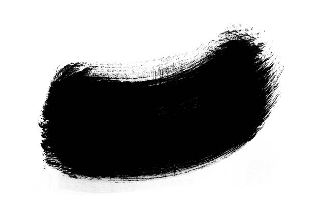 istock Black color graphic patches graphic brush strokes design effect element for background 1094048904