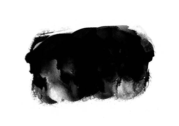 istock Black color graphic patches graphic brush strokes design effect element for background 1094050448