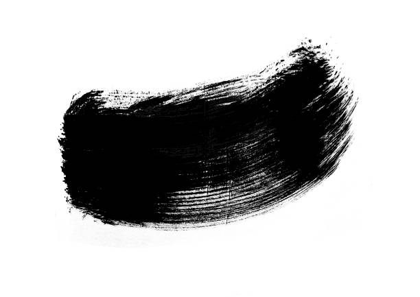 istock Black color graphic patches graphic brush strokes design effect element for background 1094050610