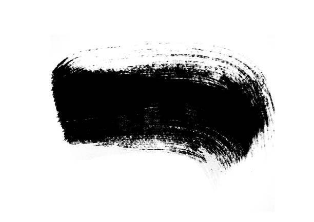istock Black color graphic patches graphic brush strokes design effect element for background 1094053156
