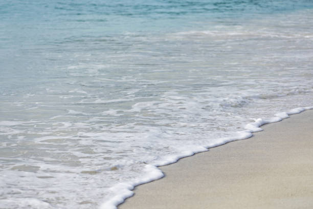 istock Sand and waves in Caribbean Beach, Antigua&Barbuda 1094054716