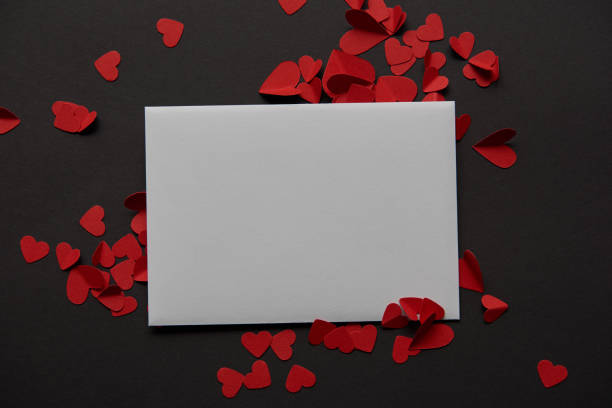 Free picture: A romantic greeting card template, a card with red and ...