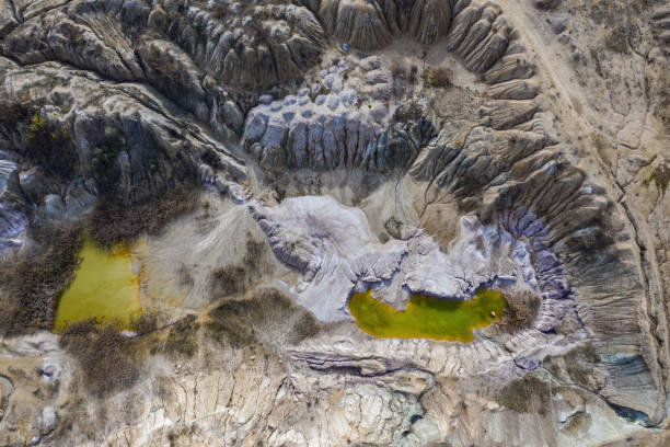 istock Aerial shot of opencast mine lake 1094058862