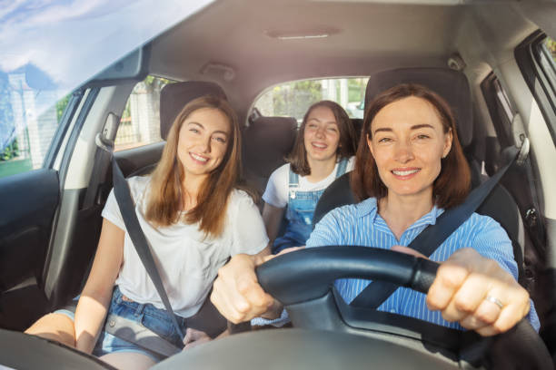 istock Happy mother and daughters during road trip 1094067798