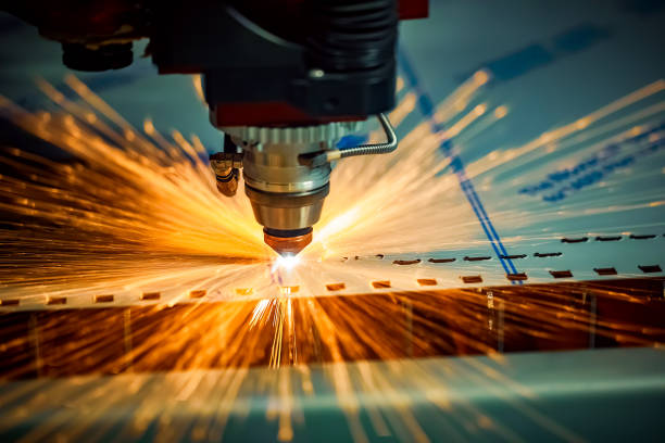 istock CNC Laser cutting of metal, modern industrial technology. 1094070038