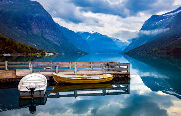 istock lovatnet lake Beautiful Nature Norway. 1094070084