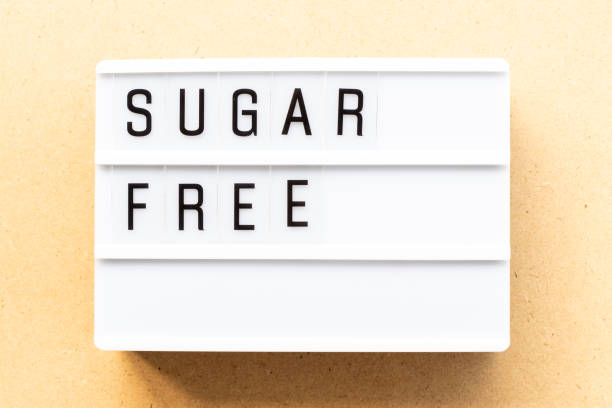 istock Light box with word sugar free on wood background 1094074274