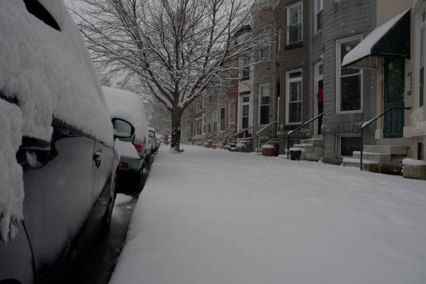 istock Baltimore Inner City - Row Homes with Winter Snow 1094075218
