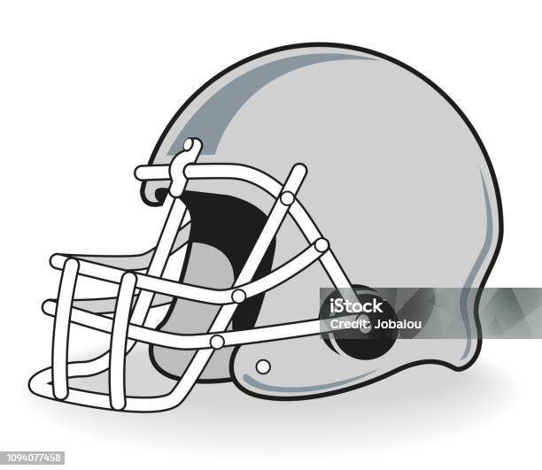 American Football Helmet Stock Illustration - Download Image Now - Clip Art, Football Helmet, American Football - Sport