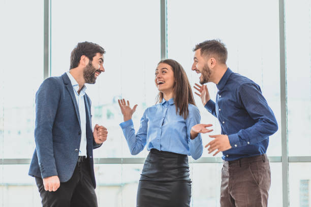 istock Three young businessmen winning the tender are happy 1094085564