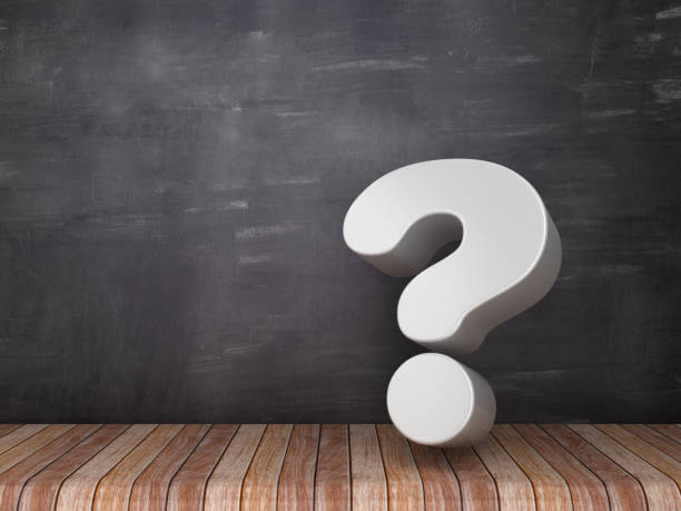 istock Question Mark on Wood Floor - Chalkboard Background - 3D Rendering 1094108528