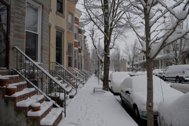 istock Baltimore Inner City - Row Homes with Winter Snow 1094108880