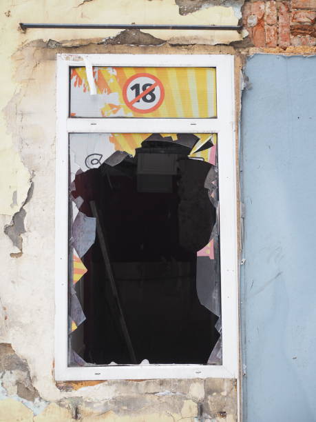 istock Abandoned 18+ shop window broken and ruin. For eighteen plus age only 1094109394