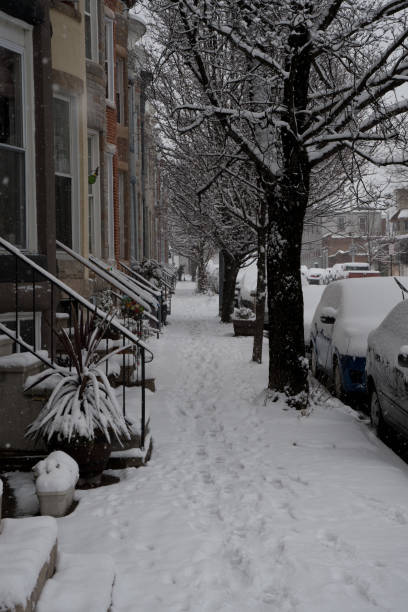 istock Baltimore City - Row Homes in Winter 1094121402