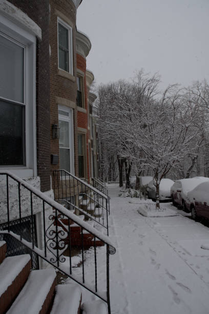istock Baltimore City - Row Homes in Winter 1094121478