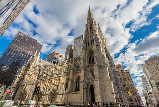 St. Patrick's Cathedral one of  main one of the main Manhattan Landmarks in New York City USA