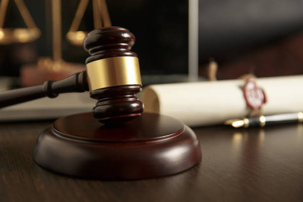istock Last will and testament with wooden judge gavel document is 1094144582