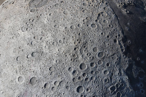 a picture of craters on the surface of the moon. - crater imagens e fotografias de stock