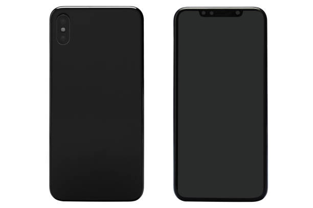 istock Front and Rear View Smart Phones Isolated on White 1094148310