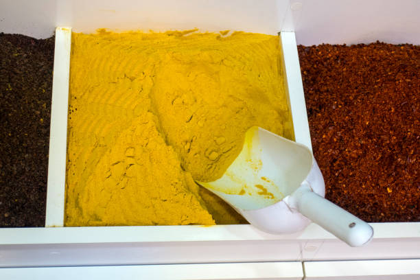 Turkish Spices - Turmeric and Pepper on Display for Sale