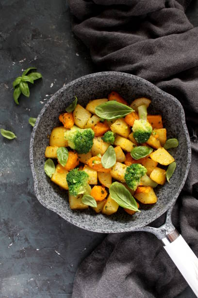 istock Stuffed vegetables potato, broccoli and pumpkin. 1094171128