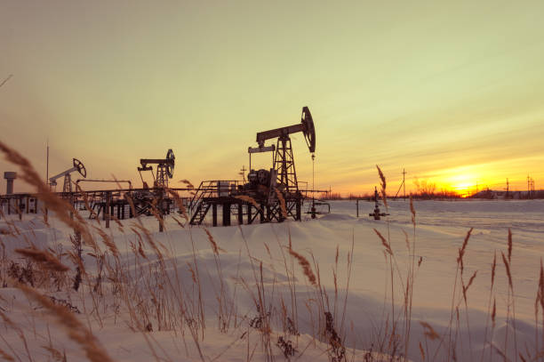 istock Pump jack. Extraction of oil. Petroleum concept. 1094171368