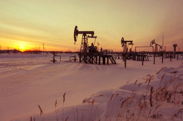 istock Pump jack. Extraction of oil. Petroleum concept. 1094171382
